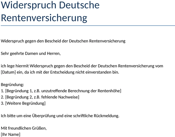 widerspruch-deutsche-rentenversicherung