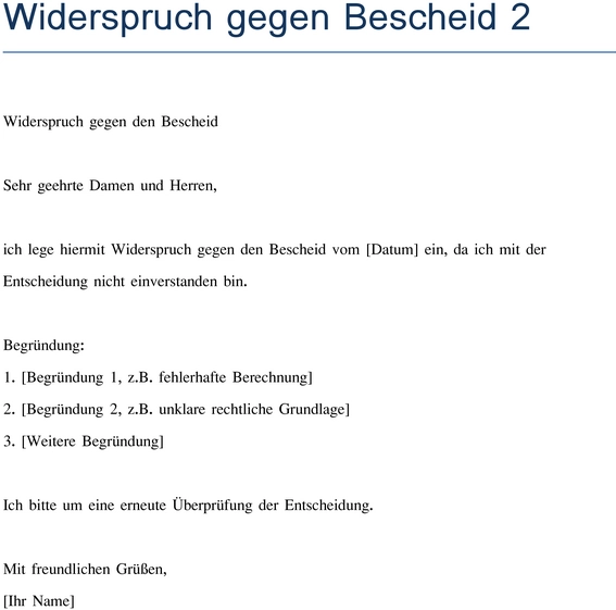 widerspruch-gegen-bescheid-vorlage-informativ-gestalten