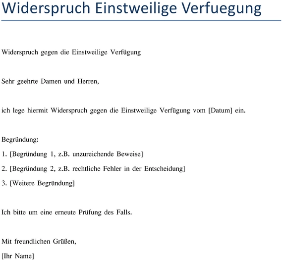 widerspruch-gegen-einstweilige-verfuegung-vorlage
