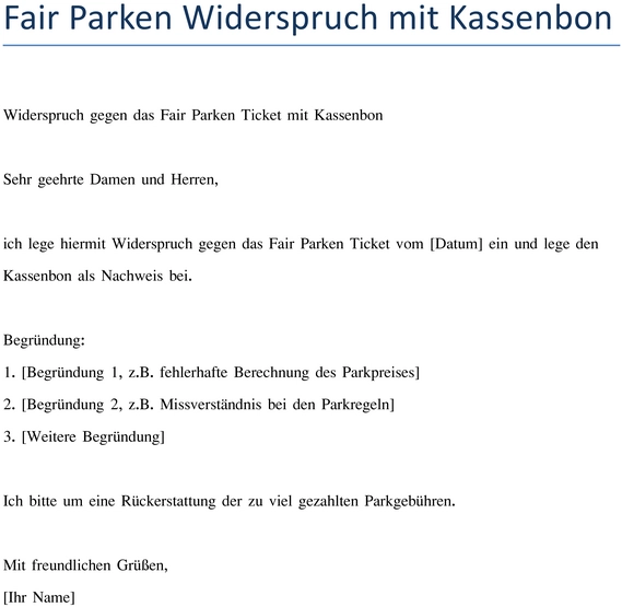 widerspruch-gegen-fair-parken-ticket-mit-kassenbon