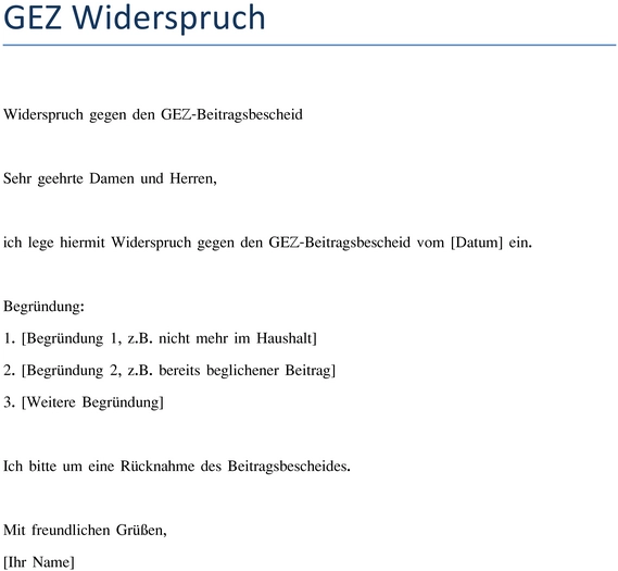 widerspruch-gegen-gez-beitragsbescheid-einlegen-vorlage