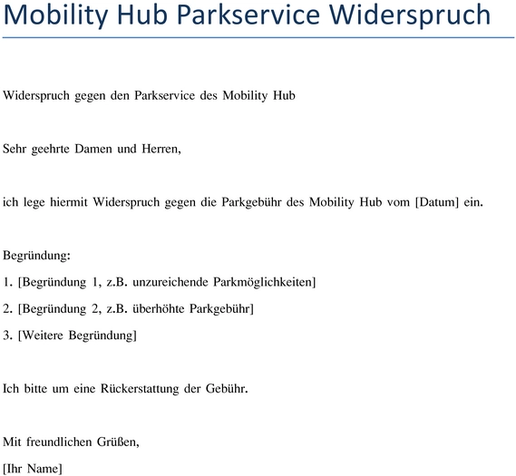widerspruch-gegen-parkgebuehren-mobility-hub-vorlage