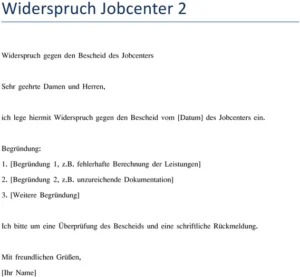 widerspruch-jobcenter-bescheid-einlegen-vorlage