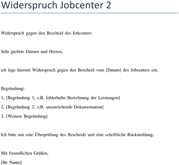 widerspruch-jobcenter-bescheid-einlegen-vorlage