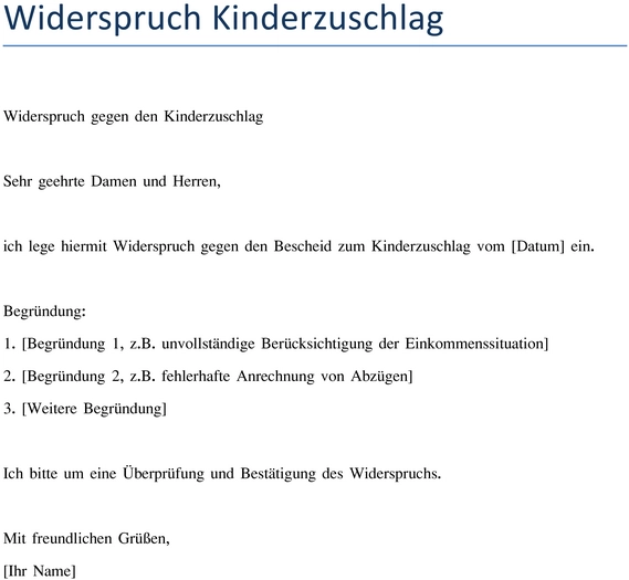 widerspruch-kinderzuschlag-vorlage-erstellen