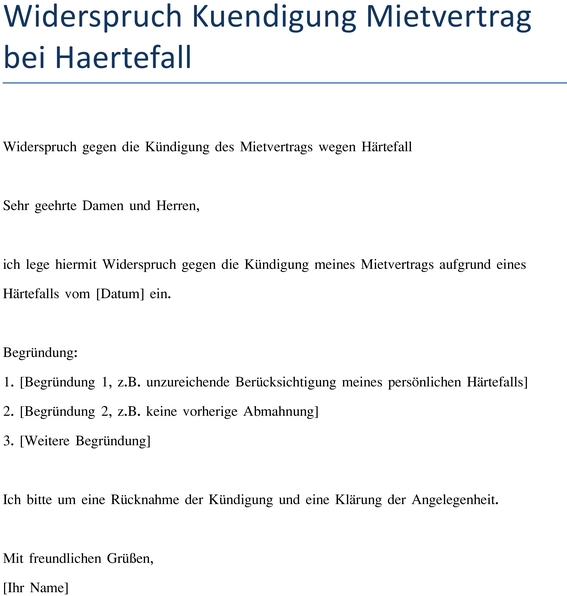widerspruch-kuendigung-mietvertrag-bei-haertefall