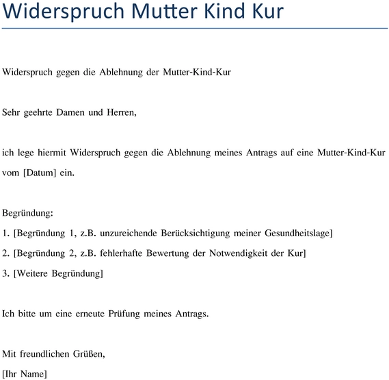 widerspruch-mutter-kind-kur-gegen-ablehnung