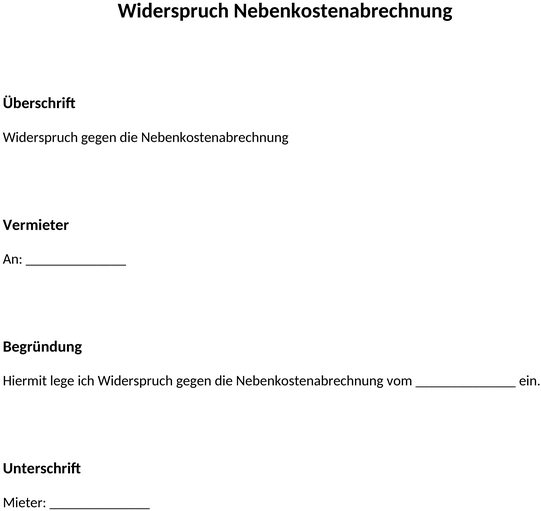 widerspruch-nebenkostenabrechnung