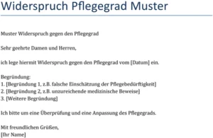 widerspruch-pflegegrad-muster