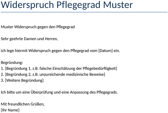widerspruch-pflegegrad-vorlage