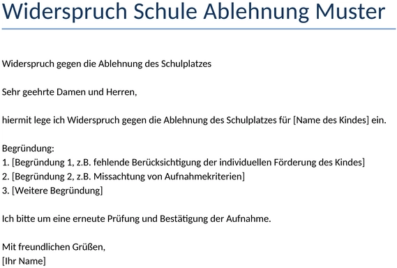 widerspruch-schule-ablehnung-vorlage