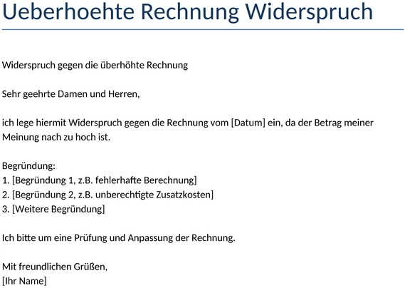 widerspruch-ueberhoehte-rechnung