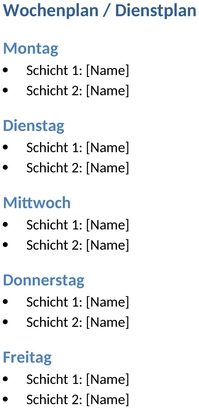 wochenplan-dienstplan