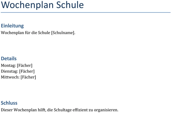 wochenplan-fuer-schule-unterrichtsorganisation