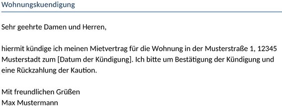 wohnung-kuendigung