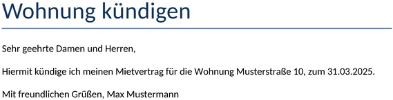 wohnung-kuendigung