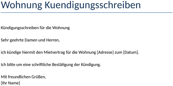 wohnung-kuendigungsschreiben