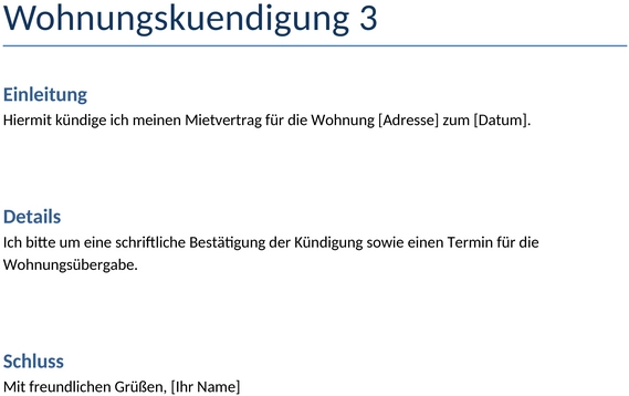 wohnungskündigung-vorlage