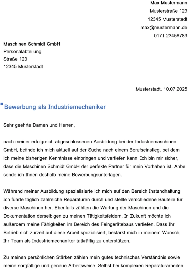 word-bewerbungsvorlage-fuer-industriemechaniker
