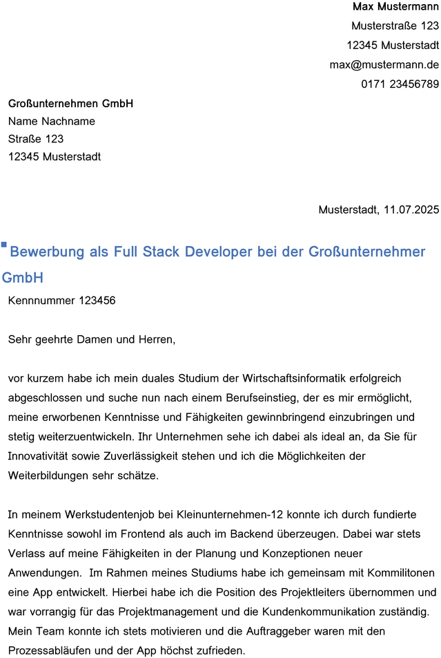 word-bewerbungsvorlage-full-stack-developer-gestalten