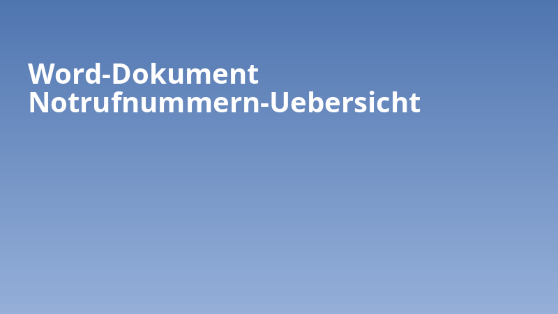 Word-Dokument Notrufnummern-Uebersicht