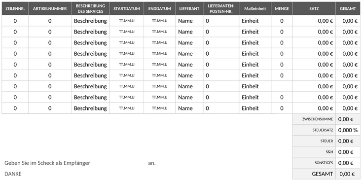 word-service-bestellauftrag-vorlage-50148