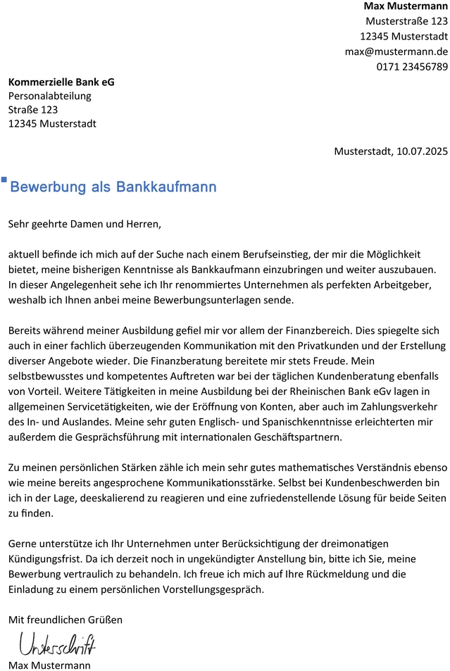 word-vorlage-bewerbung-bankkaufmann-berufseinstieg