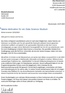 word-vorlage-bewerbung-data-science-studium