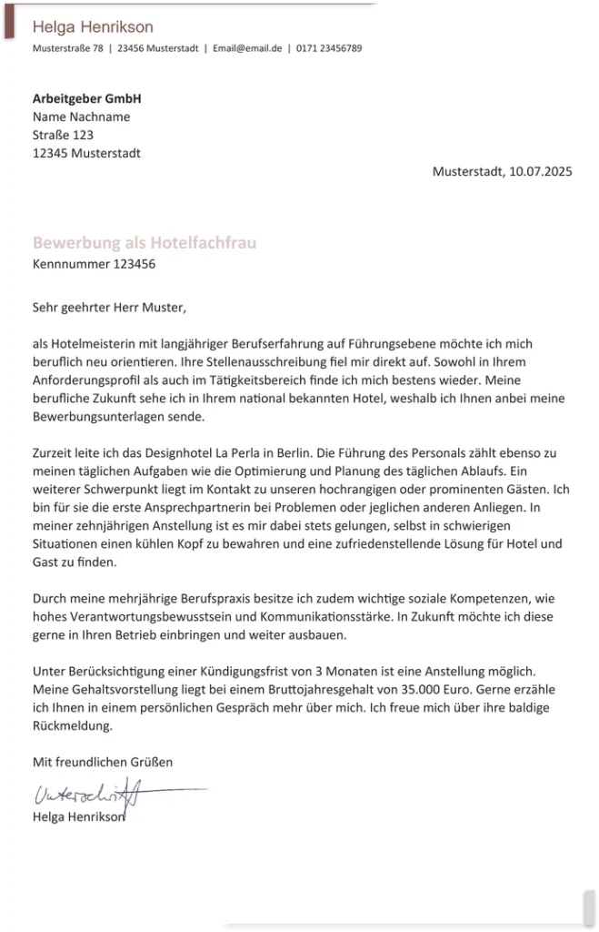 word-vorlage-bewerbung-hotelkauffrau