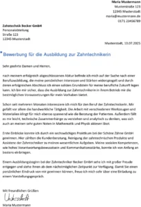 word-vorlage-bewerbung-zahntechnikerin-ausbildung