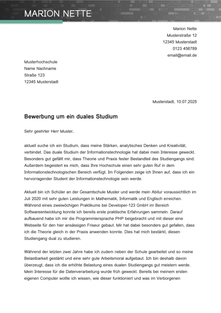 word-vorlage-fuer-bewerbung-um-ein-duales-studium