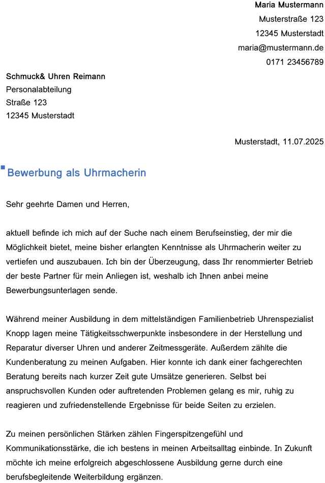 word-vorlage-fuer-eine-bewerbung-als-uhrmacherin