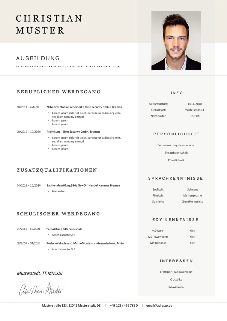 word-vorlage-fuer-einen-professionellen-lebenslauf