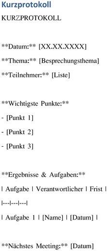 word-vorlage-fuer-kurzprotokoll-zur-besprechungsdokumentation