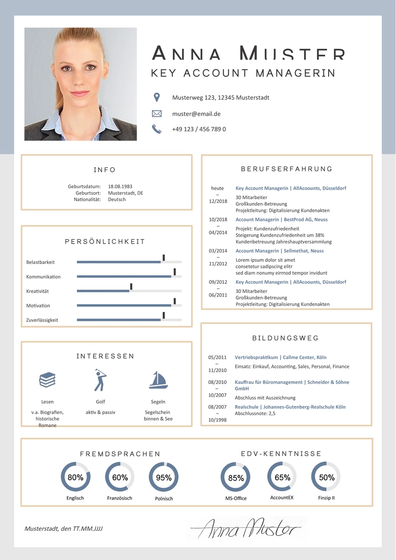 word-vorlage-fuer-lebenslauf-einer-key-account-managerin