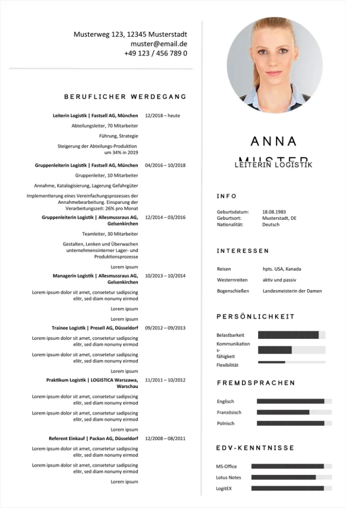 word-vorlage-fuer-lebenslauf-in-der-logistikbranche
