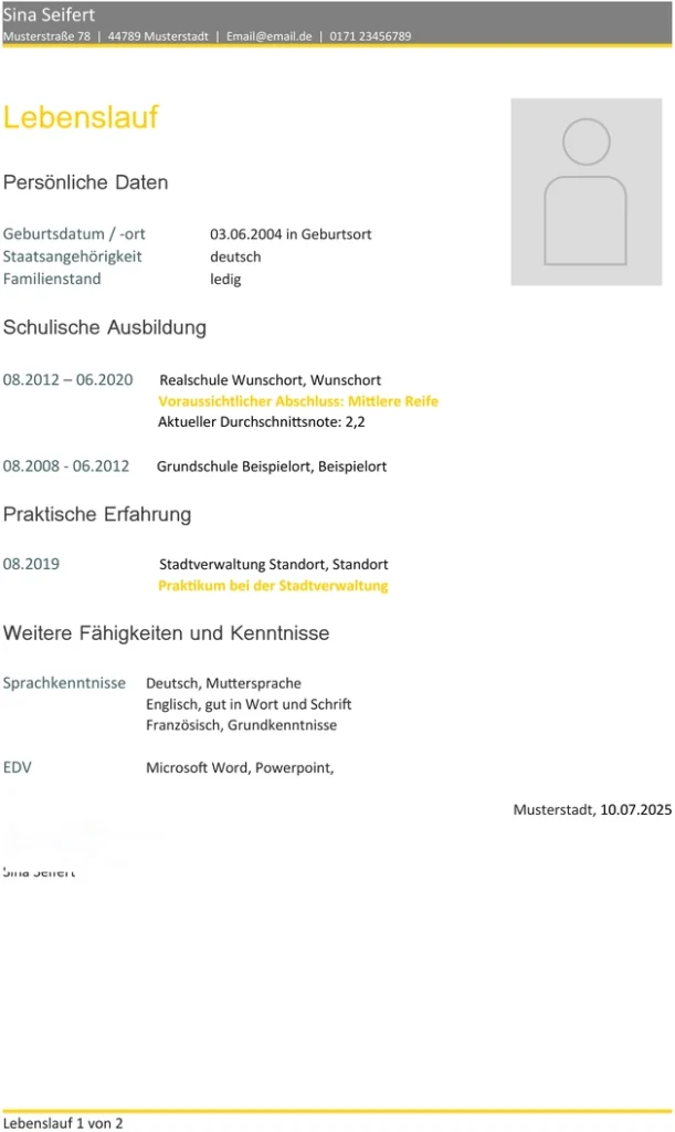 word-vorlage-fuer-lebenslauf-mit-praktikum-und-ausbildung