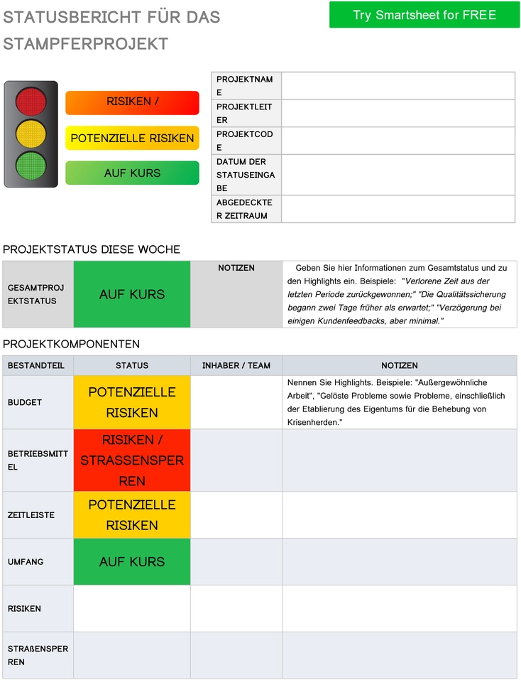 word-vorlage-fuer-projektstatusbericht-und-risikomanagement
