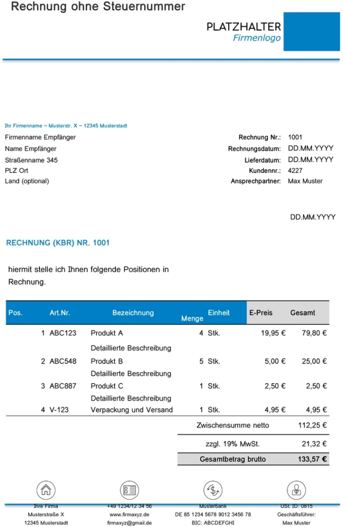 word-vorlage-fuer-rechnungen-ohne-steuernummer
