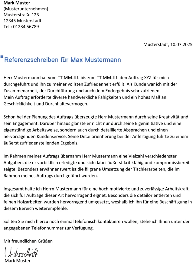word-vorlage-fuer-referenzschreiben-zur-empfehlung-von-dienstleistungen