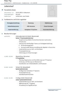 word-vorlage-lebenslauf-personal-hr