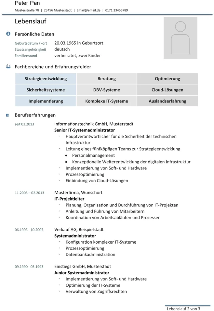 word-vorlage-lebenslauf-personal-hr