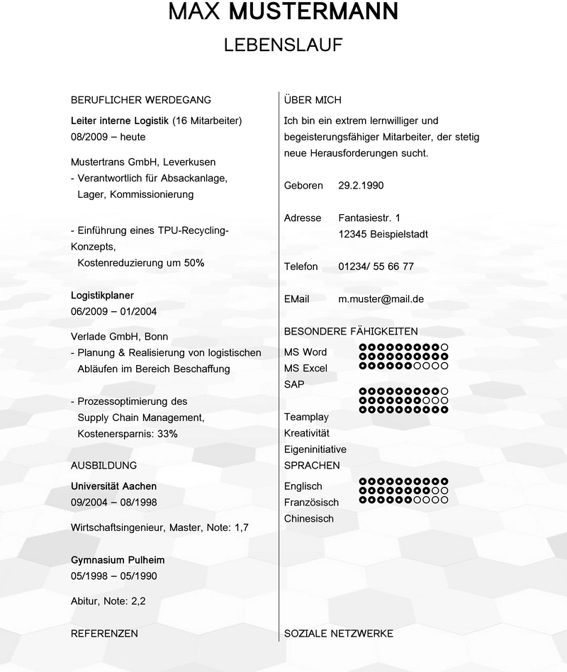word-vorlage-lebenslauf-personal-und-hr