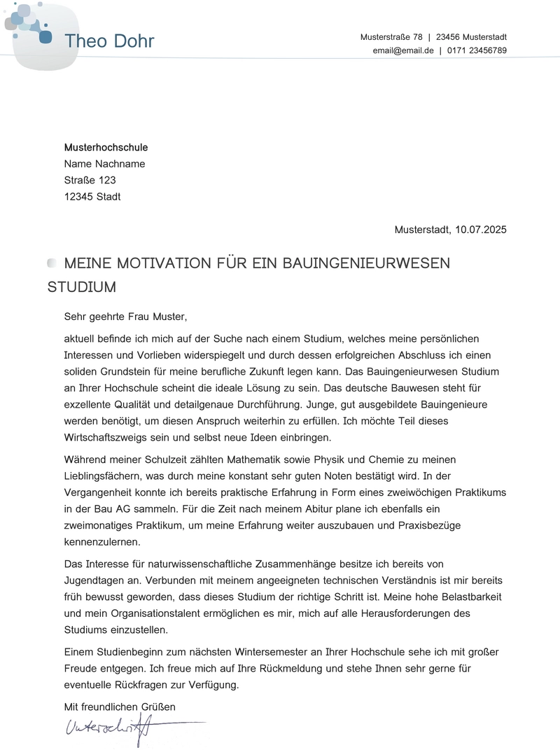 word-vorlage-motivationsschreiben-bauingenieurwesen-studium