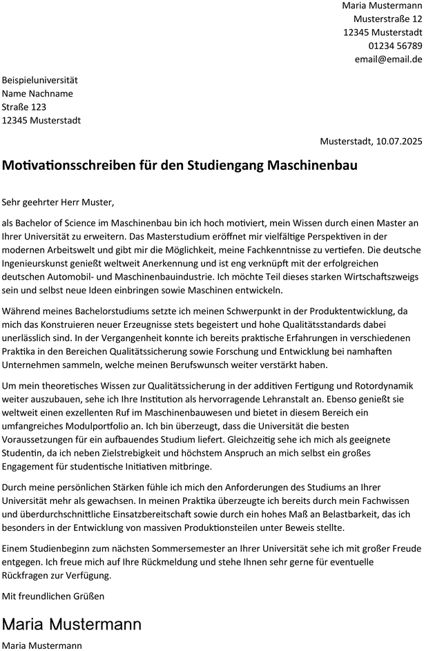 word-vorlage-motivationsschreiben-maschinenbau