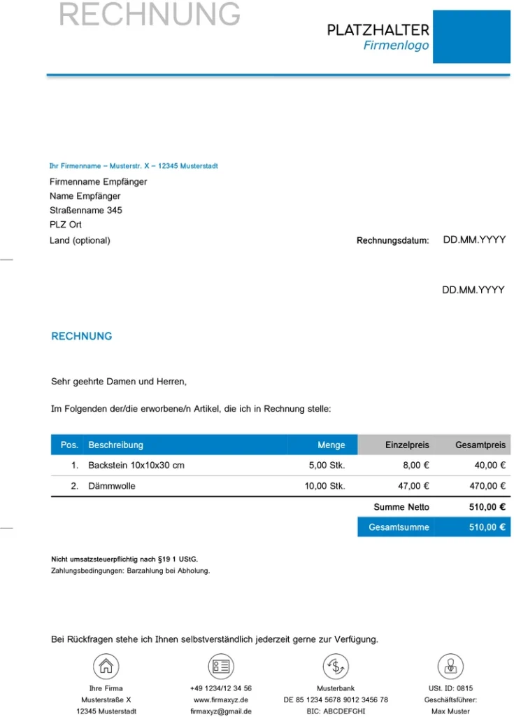 word-vorlage-rechnung-kleinunternehmer-professionell-erstellen