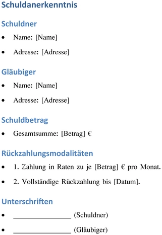 word-vorlage-schuldanerkenntnis-fuer-rechtliche-vereinbarungen