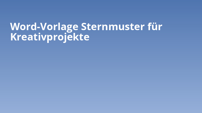 Word-Vorlage Sternmuster für Kreativprojekte