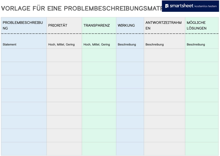 word-vorlage-zur-problembeschreibungsmatrix-fuer-effizientes-projektmanagement