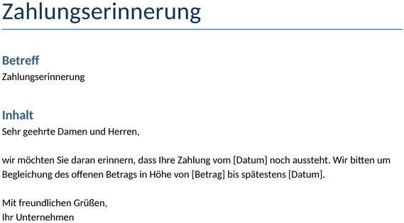 zahlungserinnerung-geschaeftsvorlage